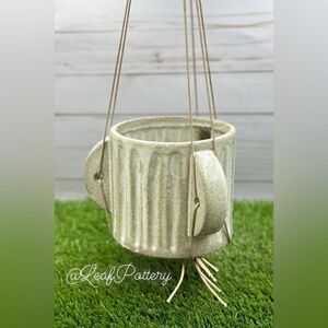 Emperador Rustic Beige Ceramic Hanging Planter Pot